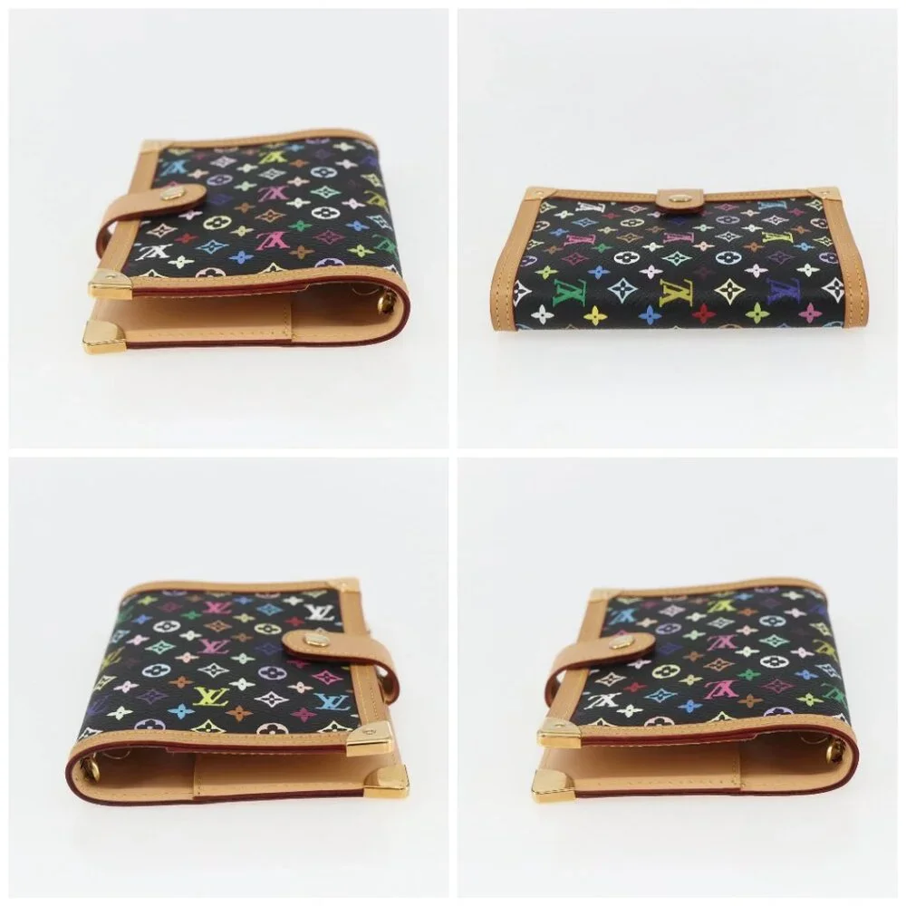 LOUIS VUITTON Multicolor Agenda PM Day Planner Cover Black R20895 Auth 157619SM